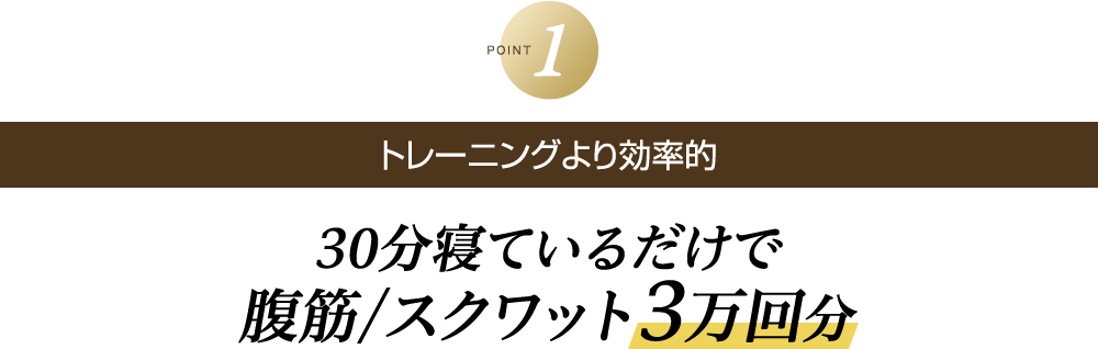 トレーニングより効果的30分寝ているだけで腹筋/スクワット3万回分