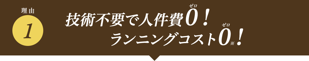 技術不要で人件費0！ランニングコスト0！